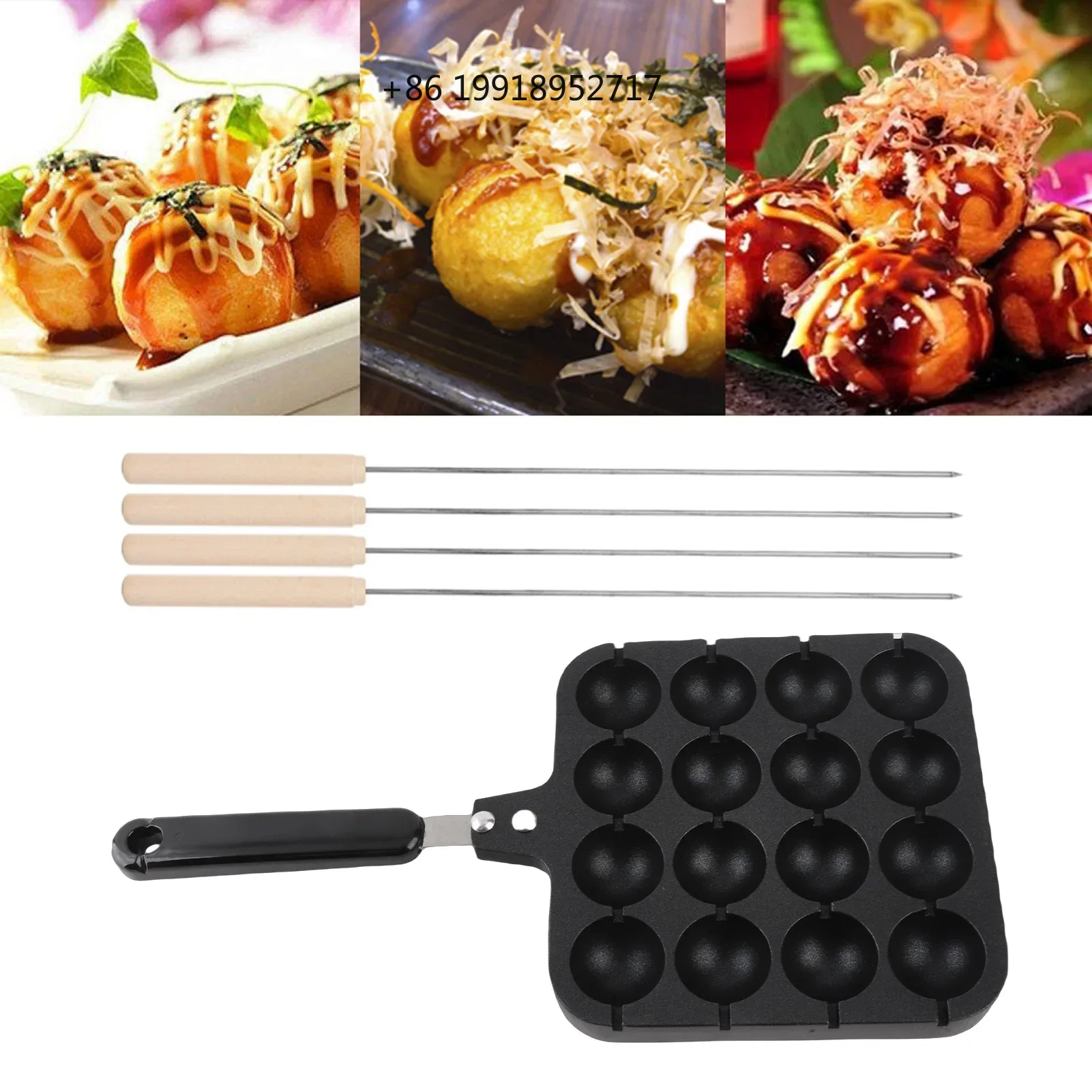Takoyaki Grill Plate - Nierazieralna patelnia do grillowania takoyaki, forma