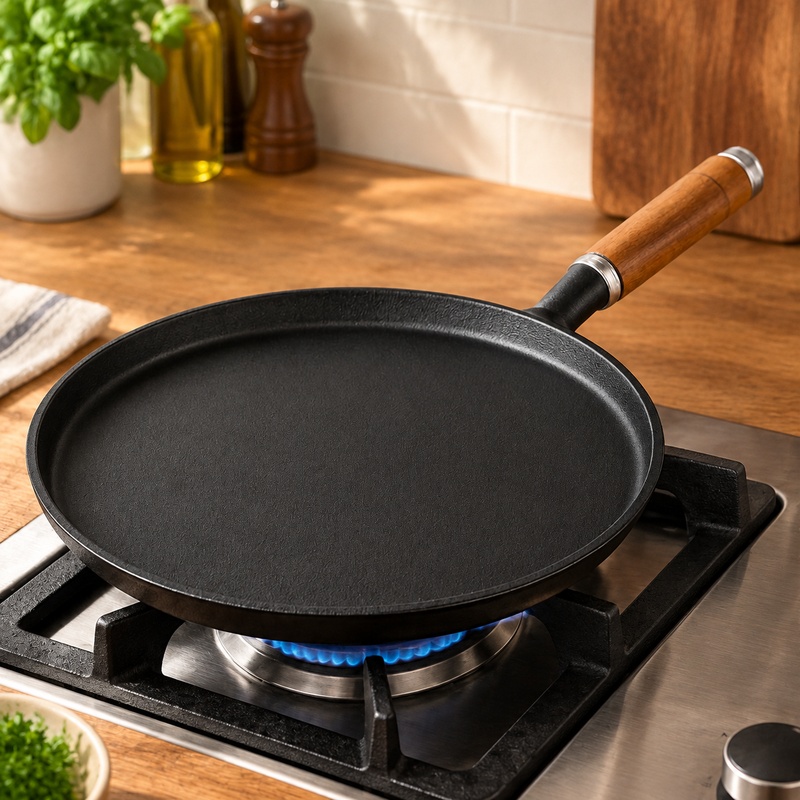 Egg Waffle Pan - Wytrzymała patelnia z żeliwa, idealna do